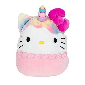 NWT Squishmallows Plush 8” Hello Kitty Ice Cream Cone Unicorn 🦄  Sanrio Kawaii